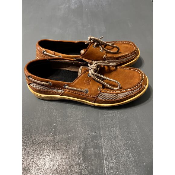 Sperry Top-Sider Men's Tarpon 2-Eye Boat Shoes, Size 8M, Brown Leather - Picture 3 of 6